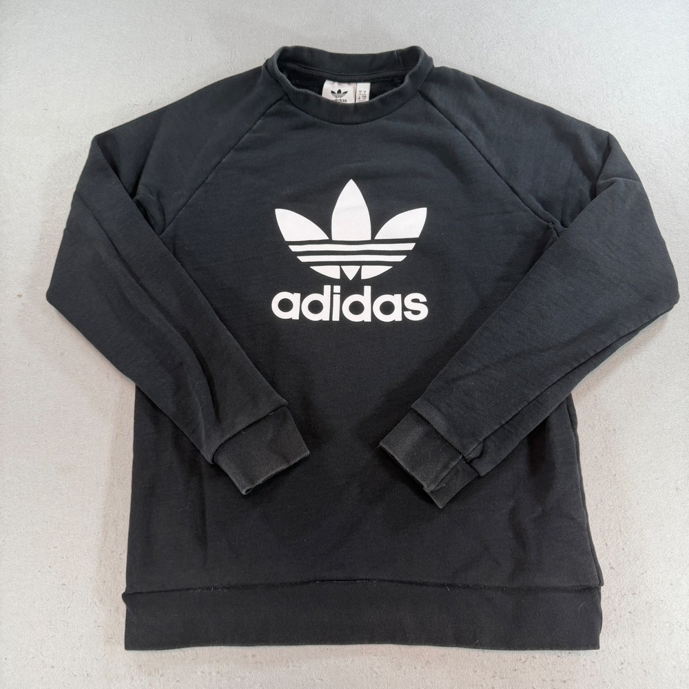 adidas Originals Trefoil Sweatshirt Black White Logo Men's S